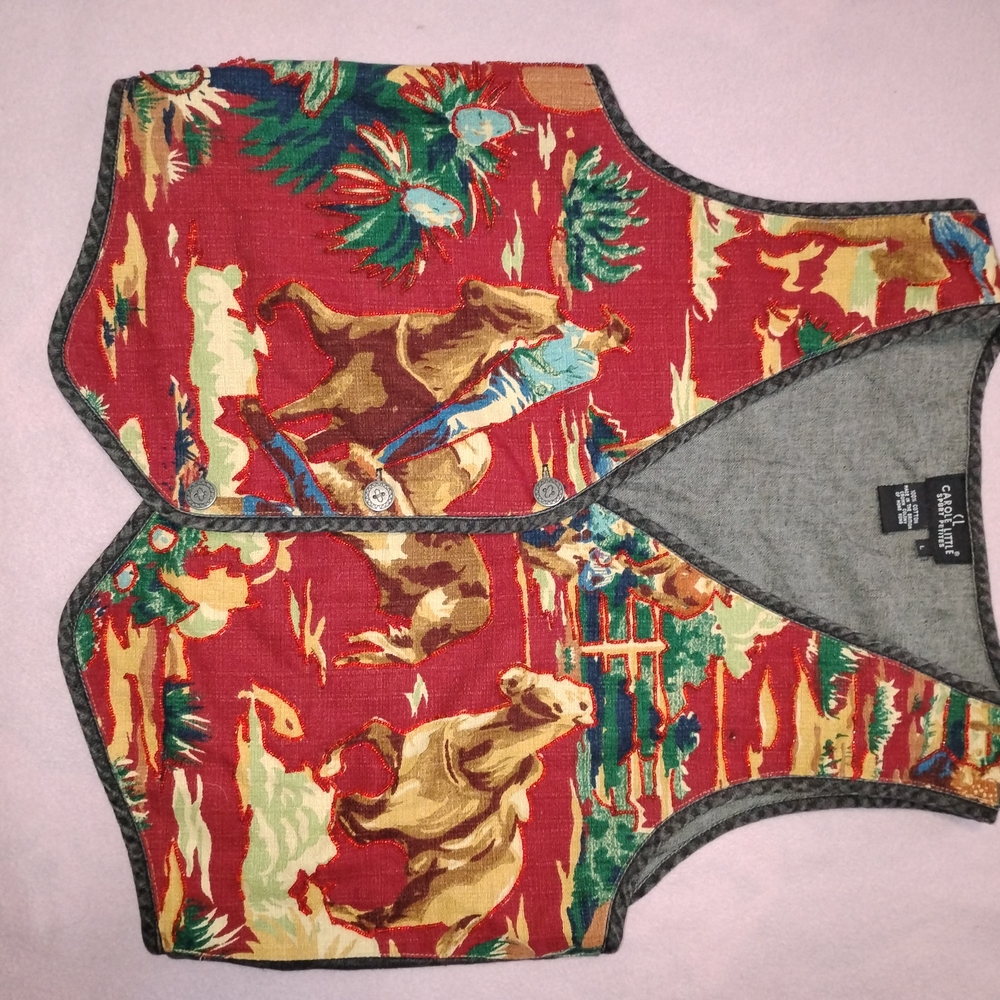 Carole Little Multicolor Kids Vest with Animal Print